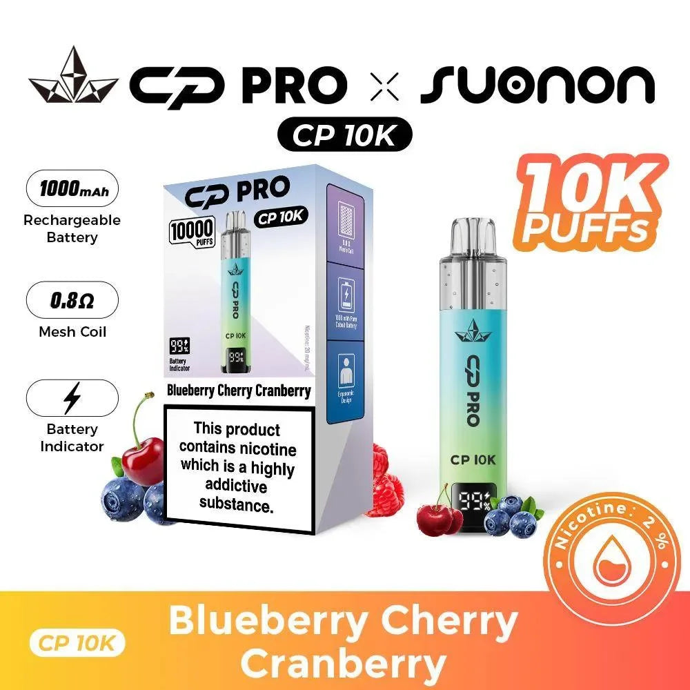 Crystal Pro CP 10K Kit Blueberry Cherry Cranberry Flavour