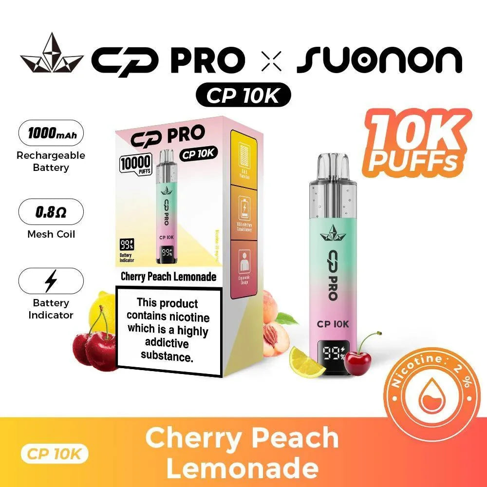 Crystal Pro CP 10K Kit Cherry Peach Lemonade Flavour