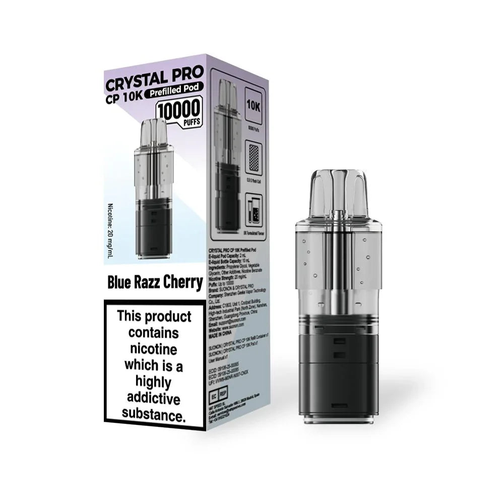 Crystal Pro CP 10k Refill Pods Blue Razz Cherry Flavours