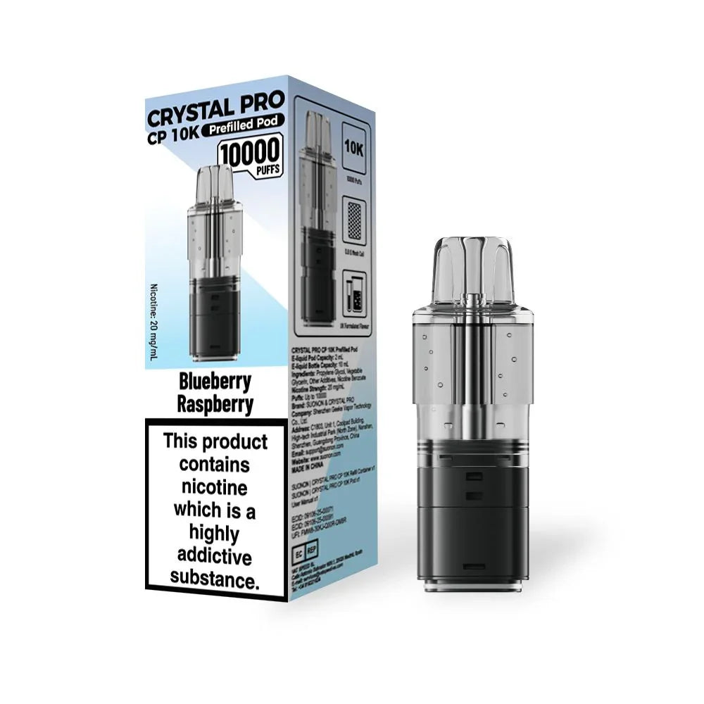 Crystal Pro CP 10k Refill Pods Blueberry Raspberry Flavours