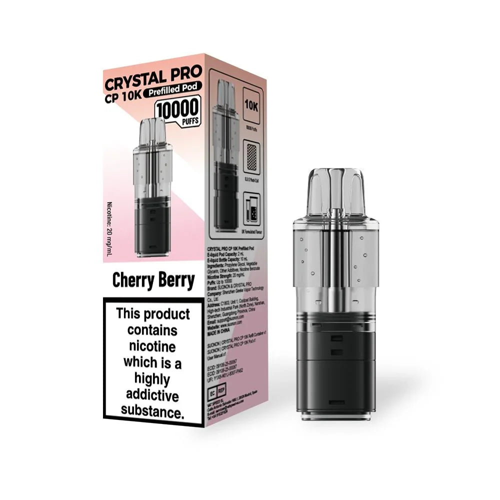 Crystal Pro CP 10k Refill Pods Cherry Berry Flavours