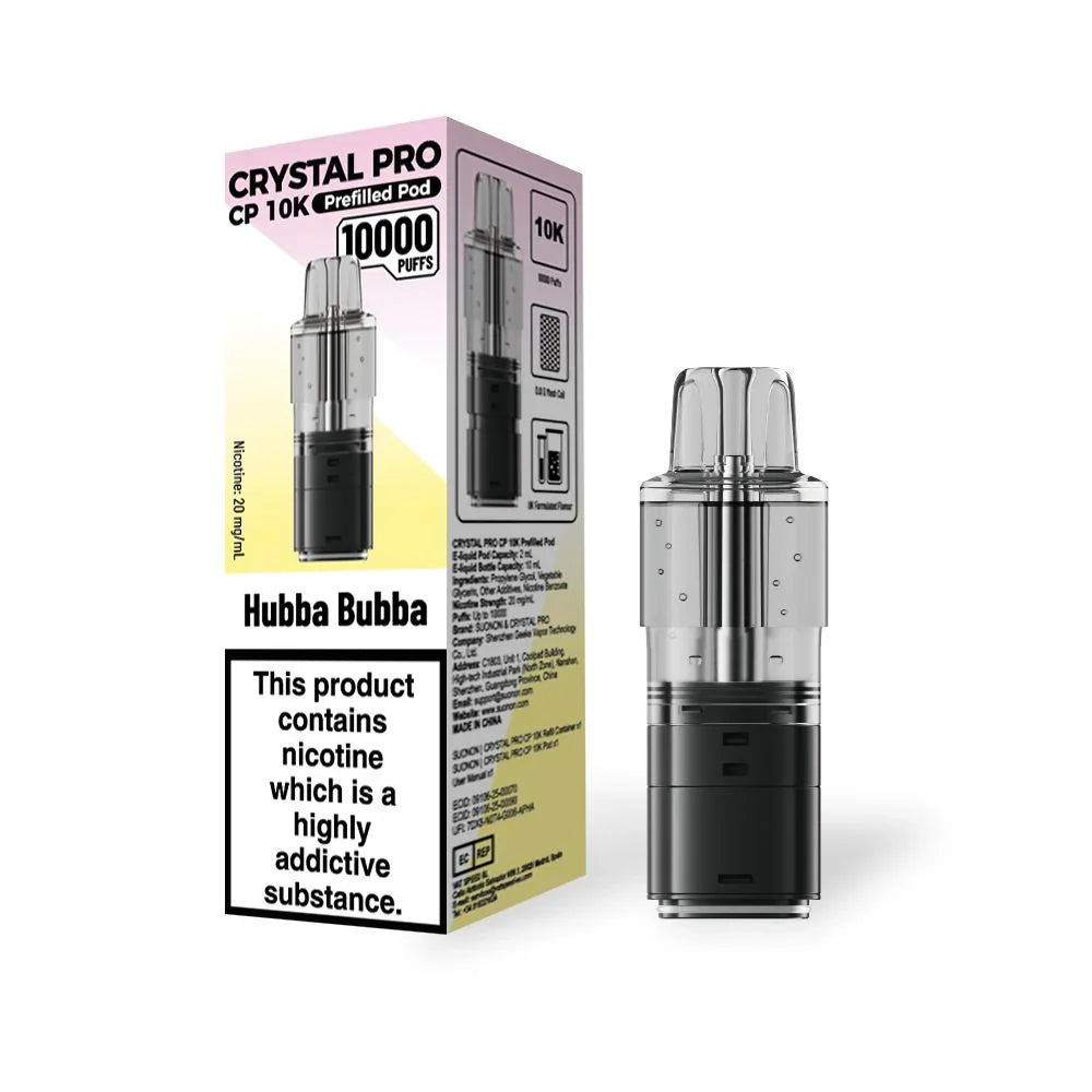 Crystal Pro CP 10k Refill Pods Hubba Bubba Flavours