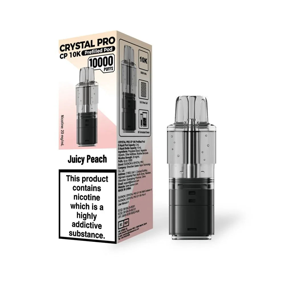 Crystal Pro CP 10k Refill Pods Juicy Peach Flavours