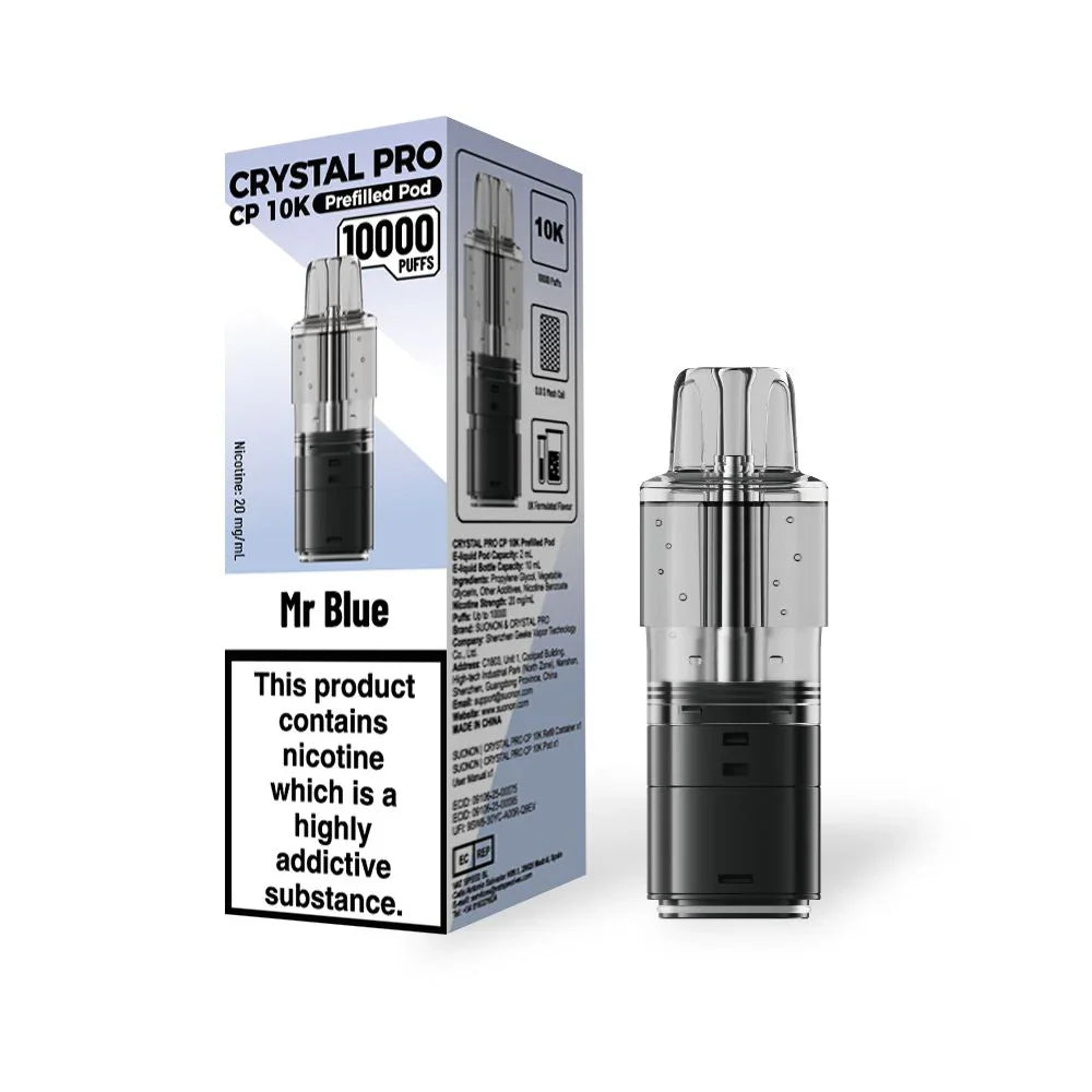 Crystal Pro CP 10k Refill Pods Mr Blue Flavours