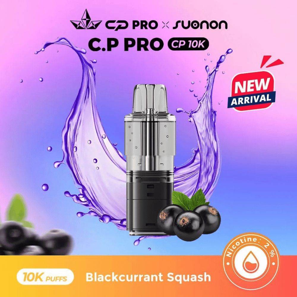 Crystal Pro CP 10k Refill Pods Blackcurrant Squash Flavours