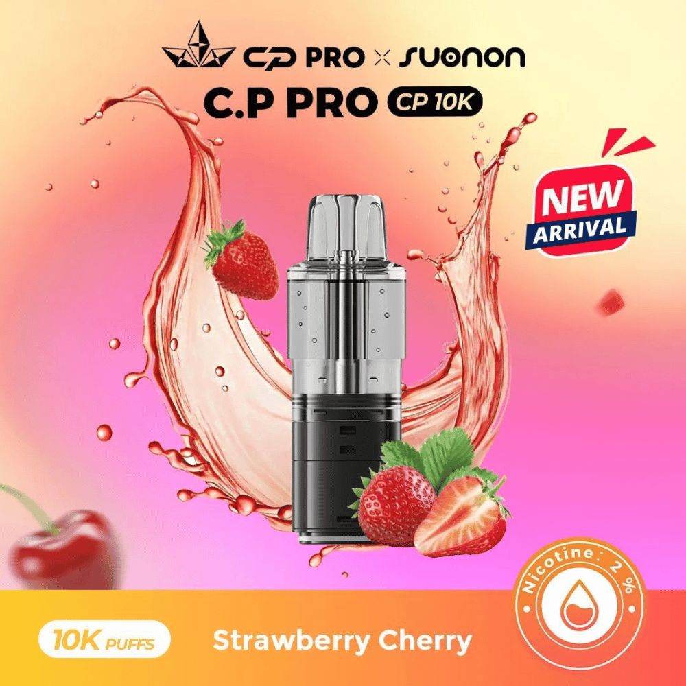 Crystal Pro CP 10k Refill Pods Strawberry Cherry Flavours