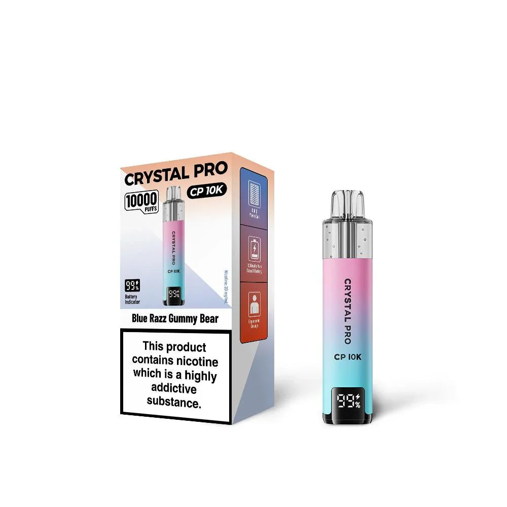 Crystal Pro CP 10K Kit Blue Razz Gummy Bear Flavour