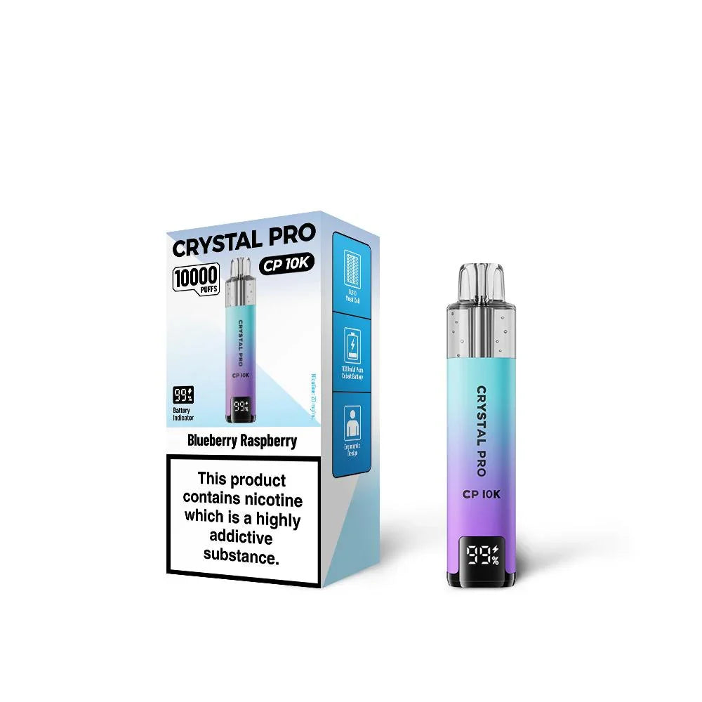 Crystal Pro CP 10K Kit Blueberry Raspberry Flavour