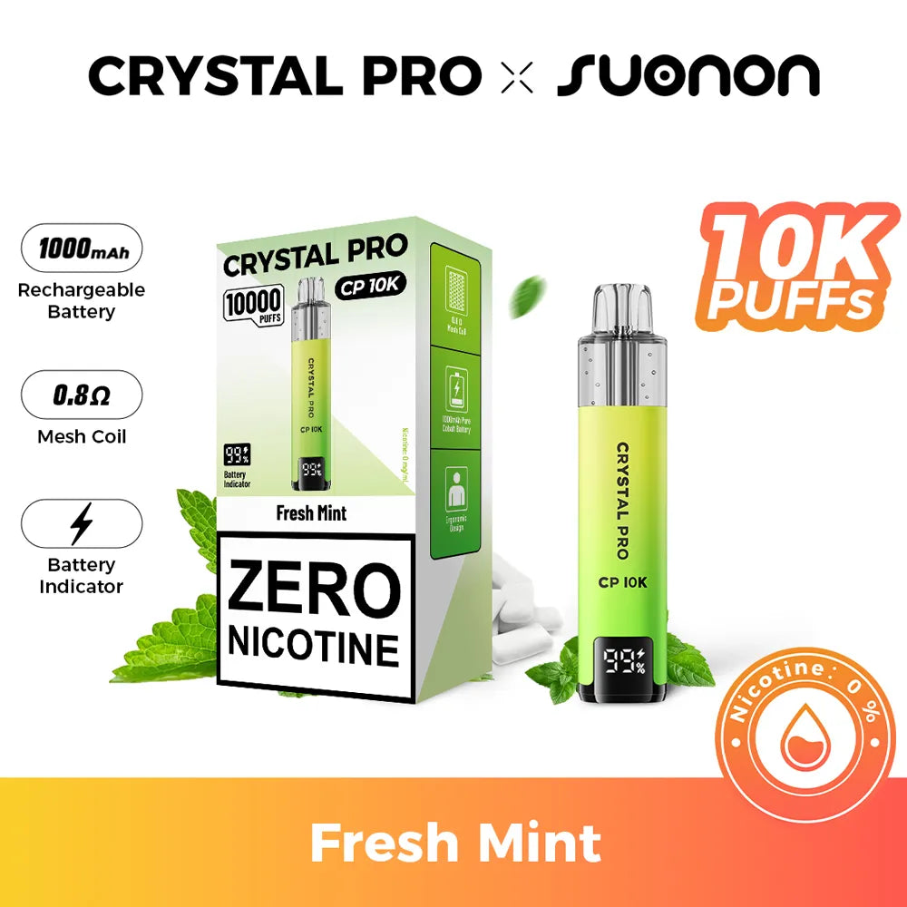 Crystal Pro CP 10K Kit Fresh Mint 0mg Flavour