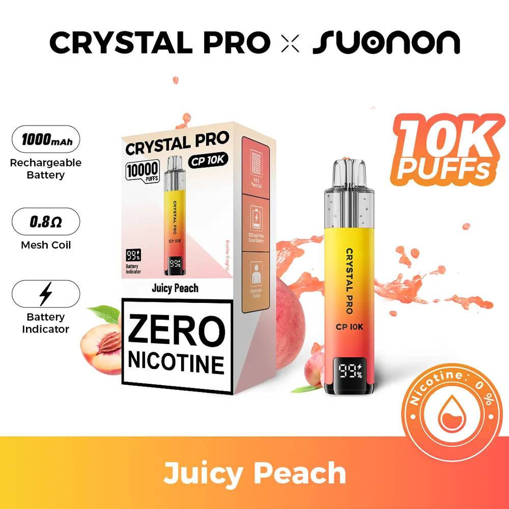 Crystal Pro CP 10K Kit Juicy Peach 0mg Flavour