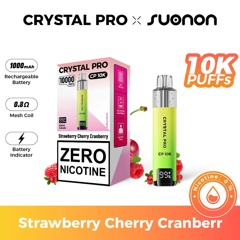 Crystal Pro CP 10K Kit Straw Cherry Cranberry 0mg Flavour