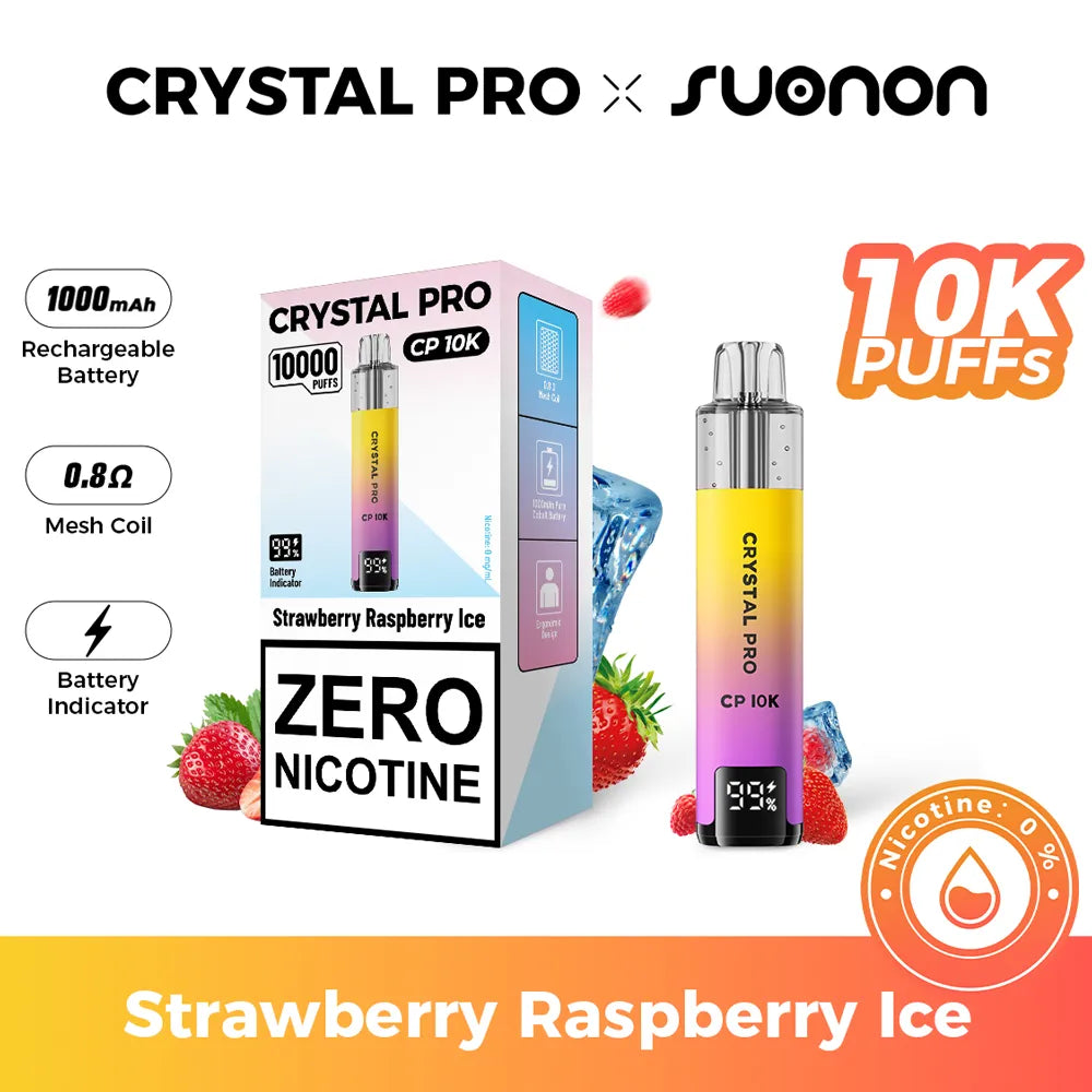 Crystal Pro CP 10K Kit Strawberry Raspberry Ice 0mg Flavour