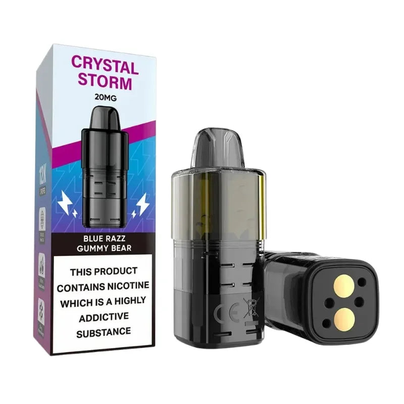 Cystal Storm Bar Refill Pods Blue Razz Gummy Bear Flavour