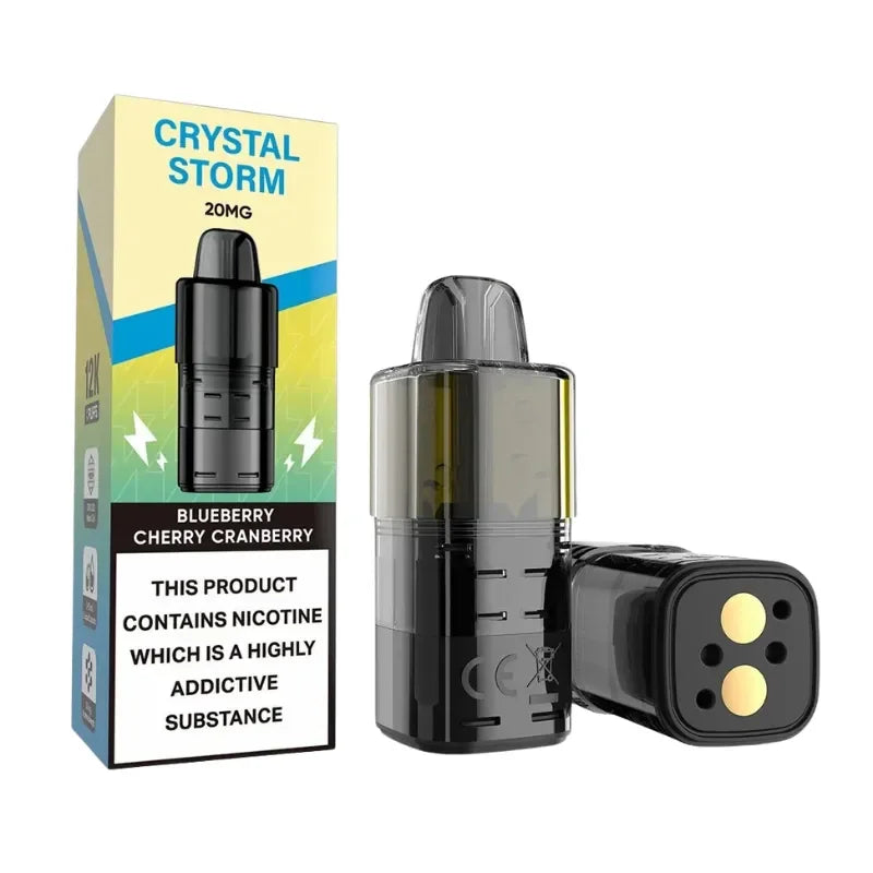 Cystal Storm Bar Refill Pods Blueberry Cherry Cranberry Flavour