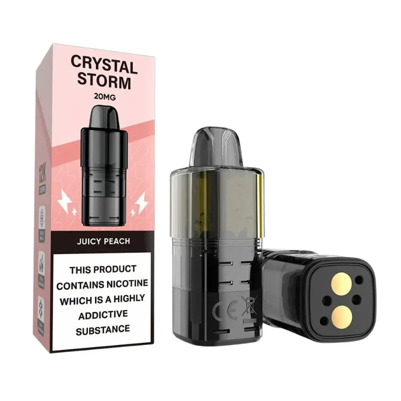 Cystal Storm Bar Refill Pods Juicy Peach Flavour