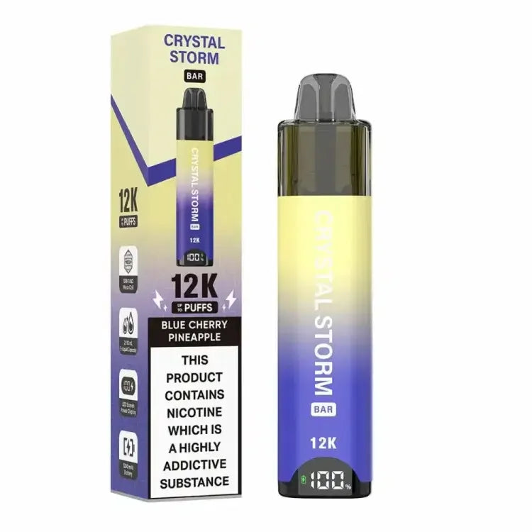 Crystal Strom Bar 12k Vape Kit Blue Cherry Pineapple Flavour