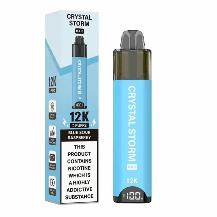 Crystal Strom Bar 12k Vape Kit Blue Sour Raspberry Flavour
