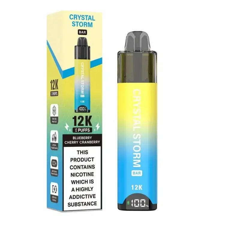 Crystal Strom Bar 12k Vape Kit Blueberry Cherry Cranberry Flavour