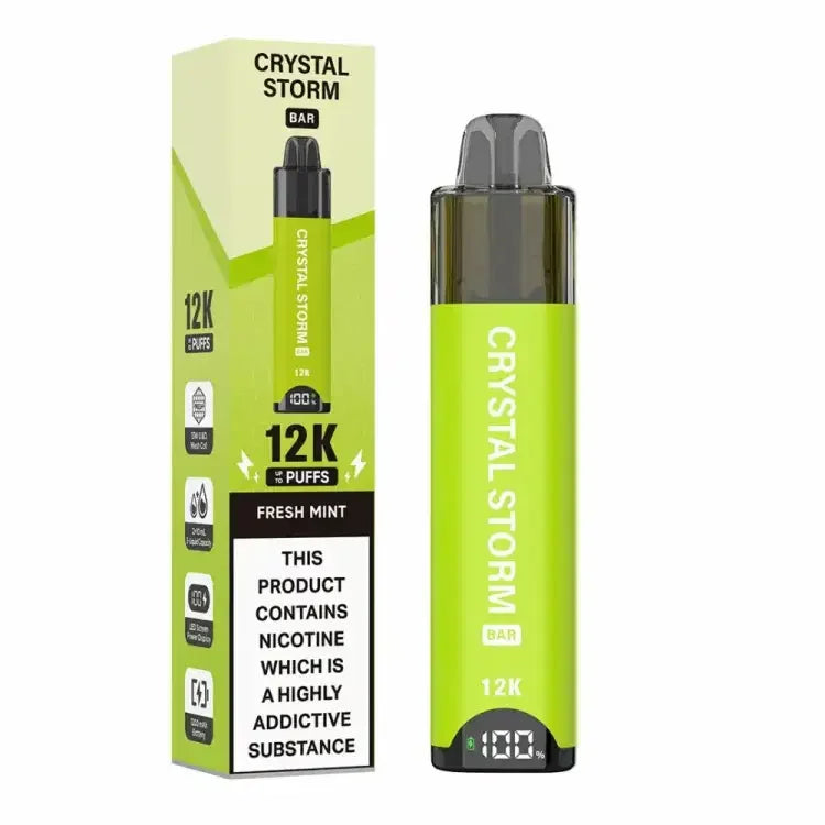 Crystal Strom Bar 12k Vape Kit Fresh Mint Flavour