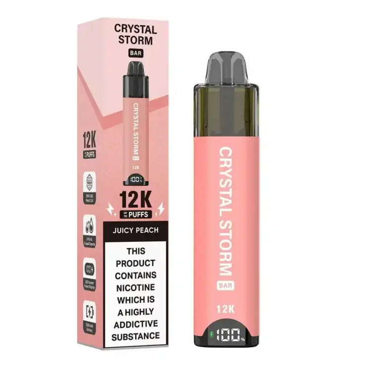 Crystal Strom Bar 12k Vape Kit Juicy Peach Flavour