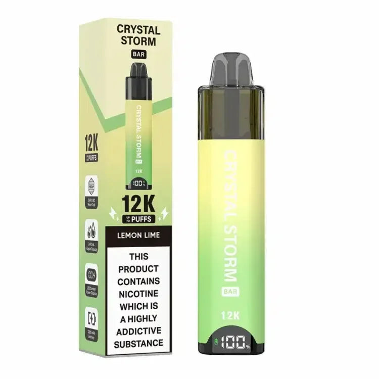 Crystal Strom Bar 12k Vape Kit Lemon And Lime Flavour