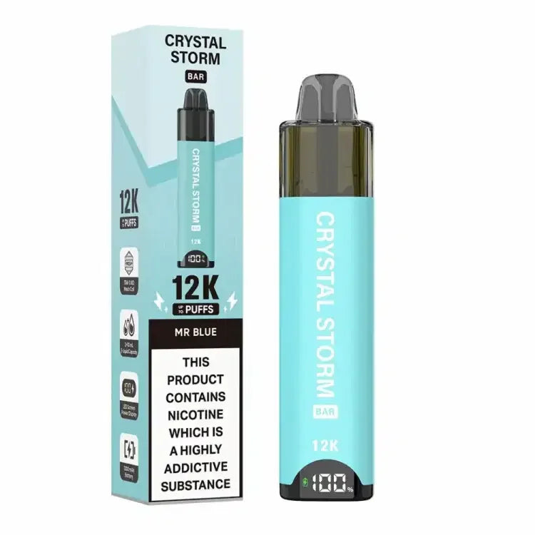 Crystal Strom Bar 12k Vape Kit Mr Blue Flavour