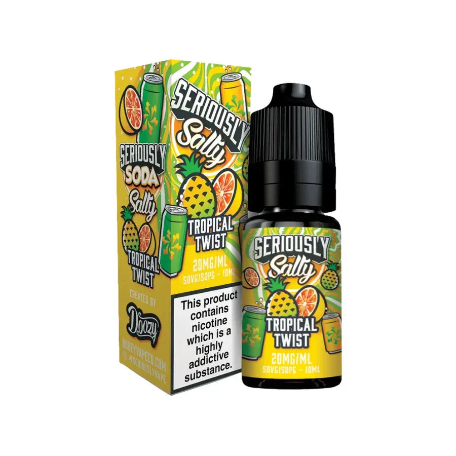 Doozy Seriously Soda 10ml Nic Salt E-liquid Tropical Twist Flavour
