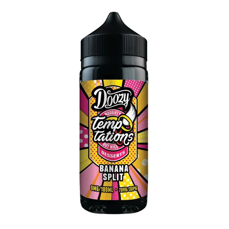 Doozy Temptations Vape Liquid Banana Split Flavour