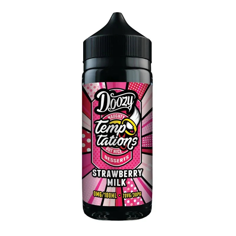 Doozy Temptations Vape Liquid Strawberry Milk Flavour