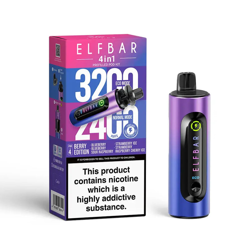 Elf Bar 4 In 1 Prefilled Vape Kit Berry Edition