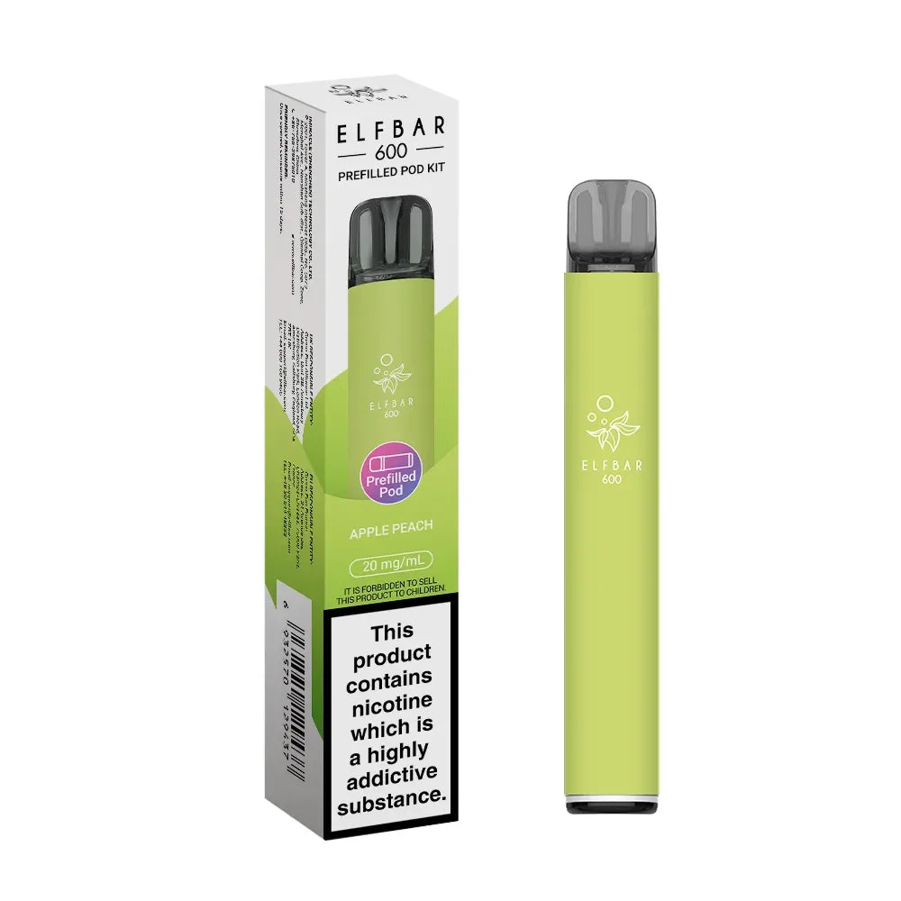 Elf Bar 600 Pod Vape Kit Apple Peach Flavour