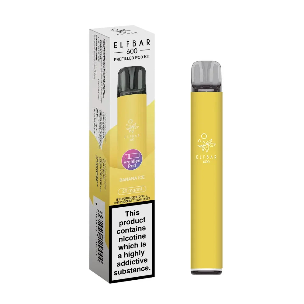 Elf Bar 600 Pod Vape Kit Banana Ice Flavour