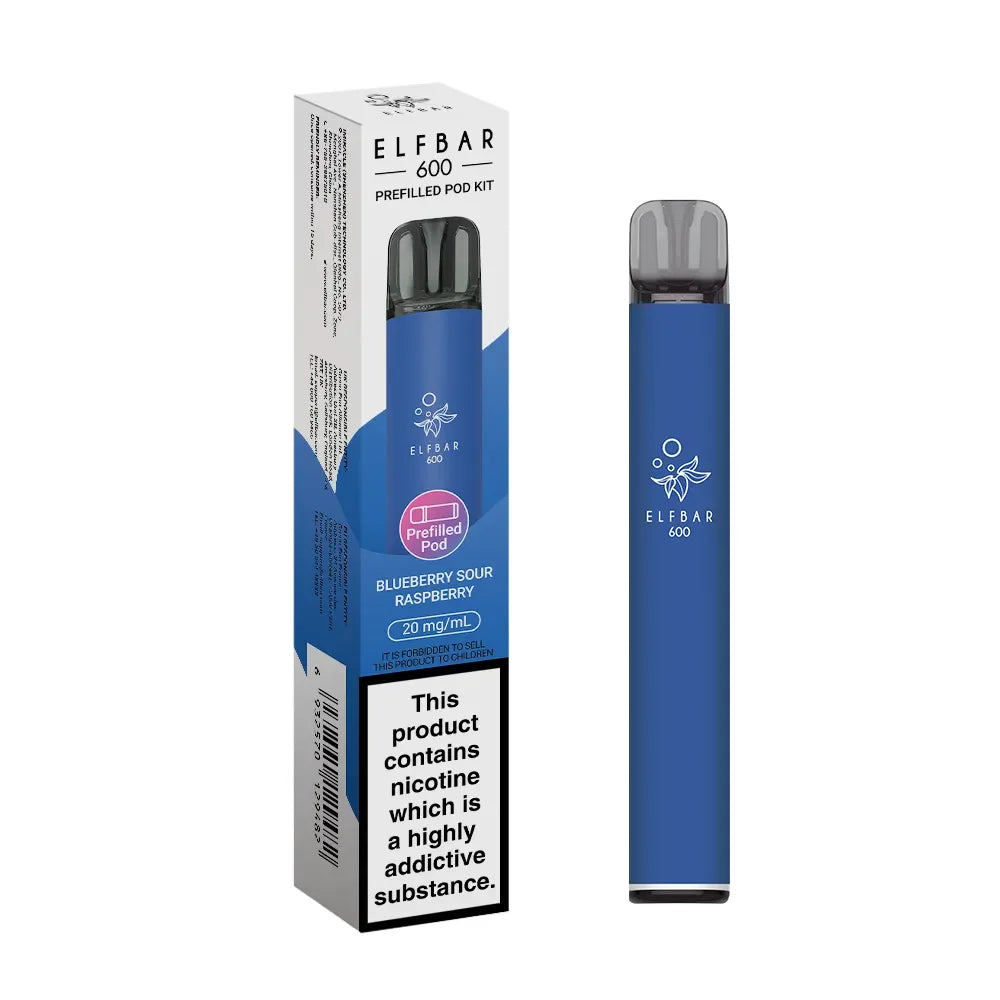 Elf Bar 600 Pod Vape Kit Blueberry Sour Raspberry Flavour