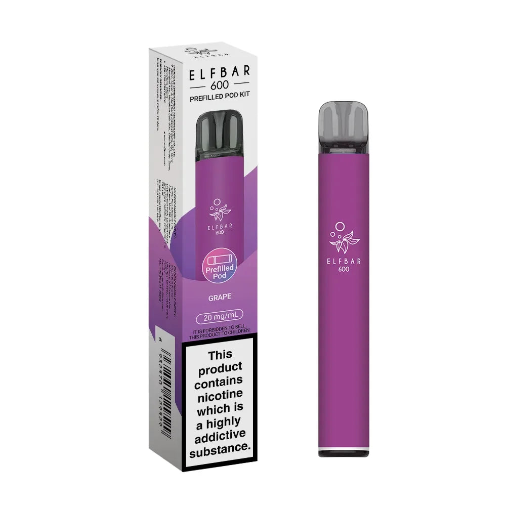 Elf Bar 600 Pod Vape Kit Grape Flavour