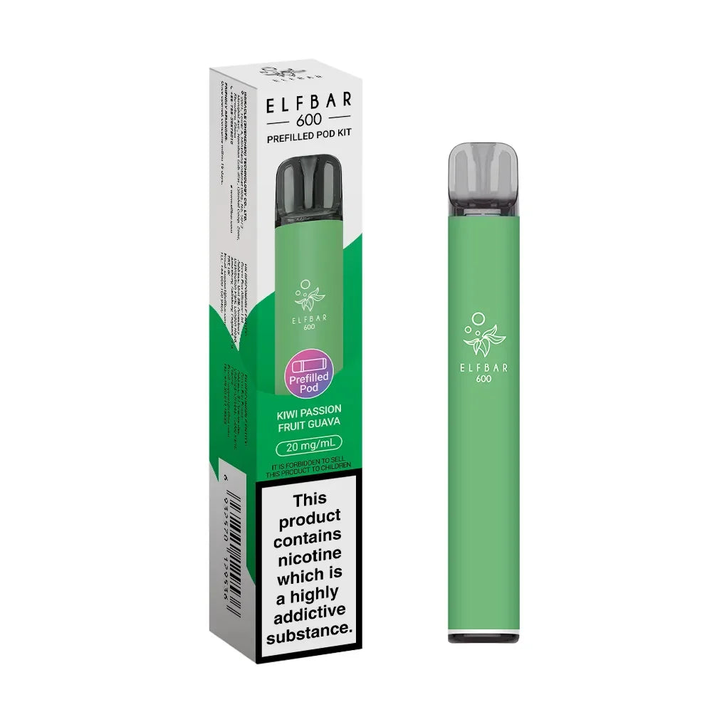 Elf Bar 600 Pod Vape Kit Kiwi Passion Fruit Guava Flavour