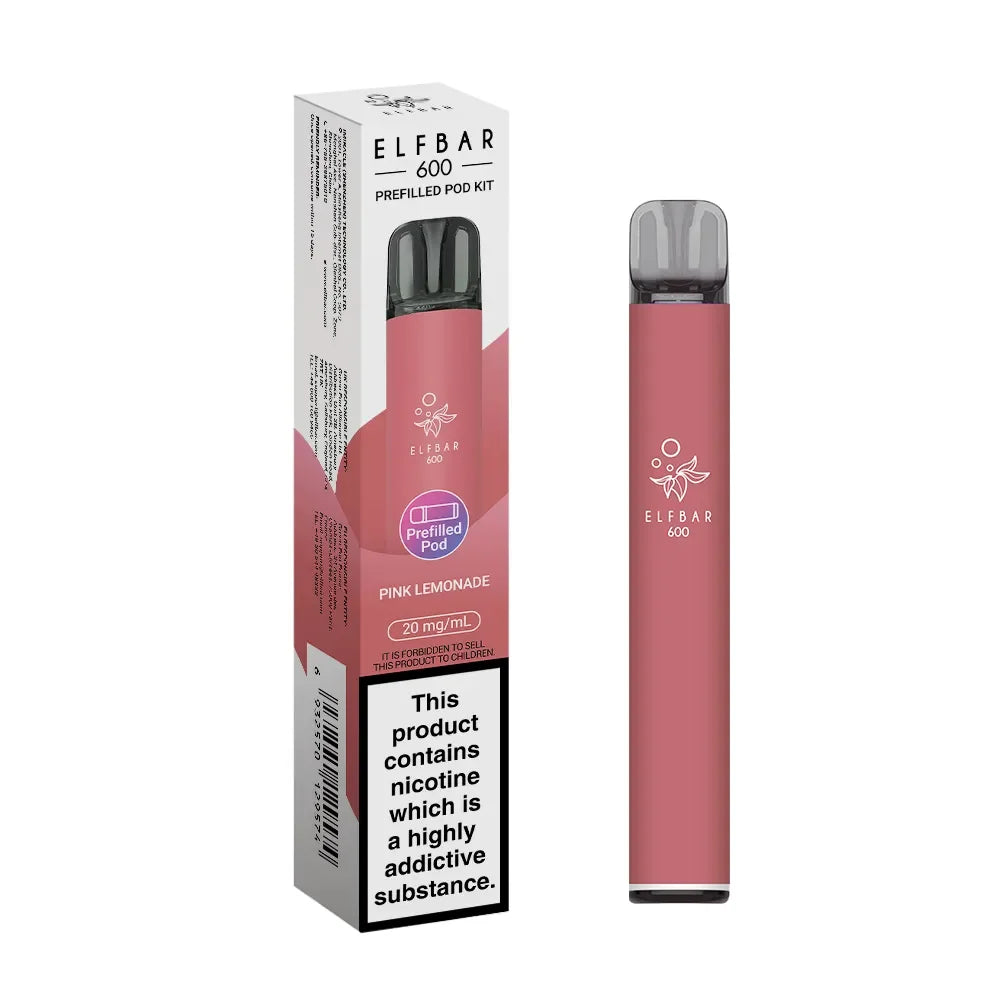 Elf Bar 600 Pod Vape Kit Pink Lemonade Flavour