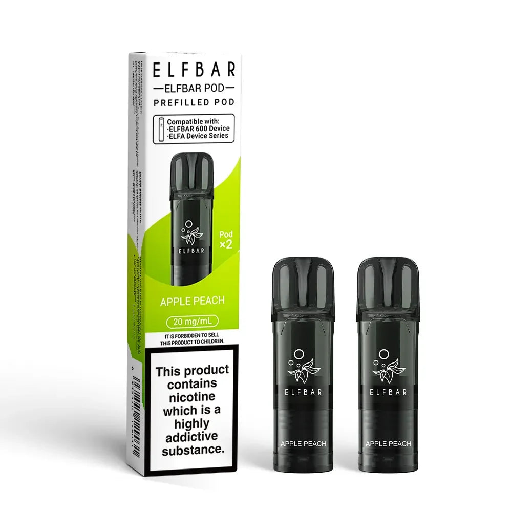Elf Bar 600 Disposable Vape Pod Apple Peach Flavour