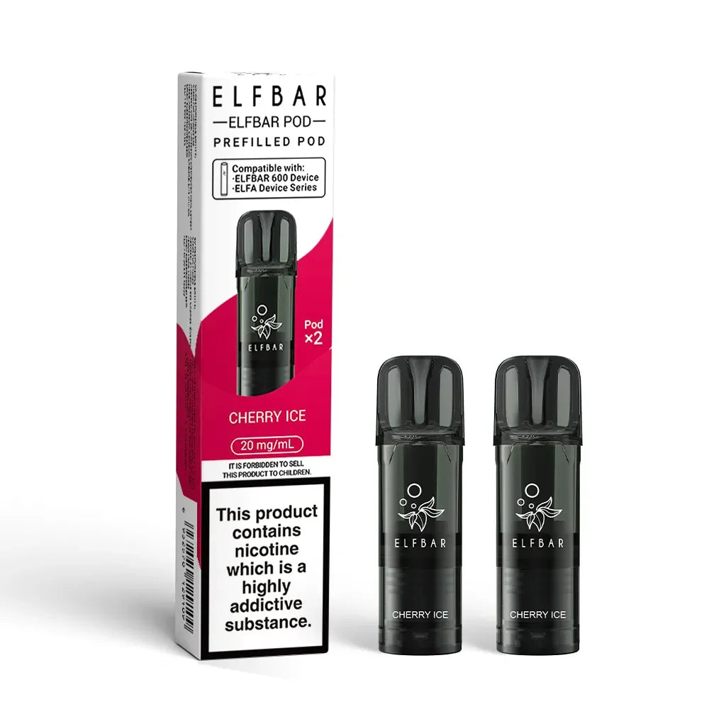 Elf Bar 600 Disposable Vape Pod Cherry Ice Flavour