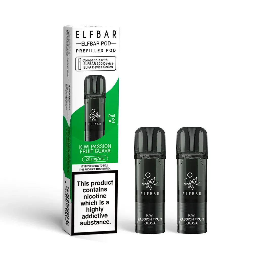 Elf Bar 600 Disposable Vape Pod Kiwi Passion Fruit Guava Flavour