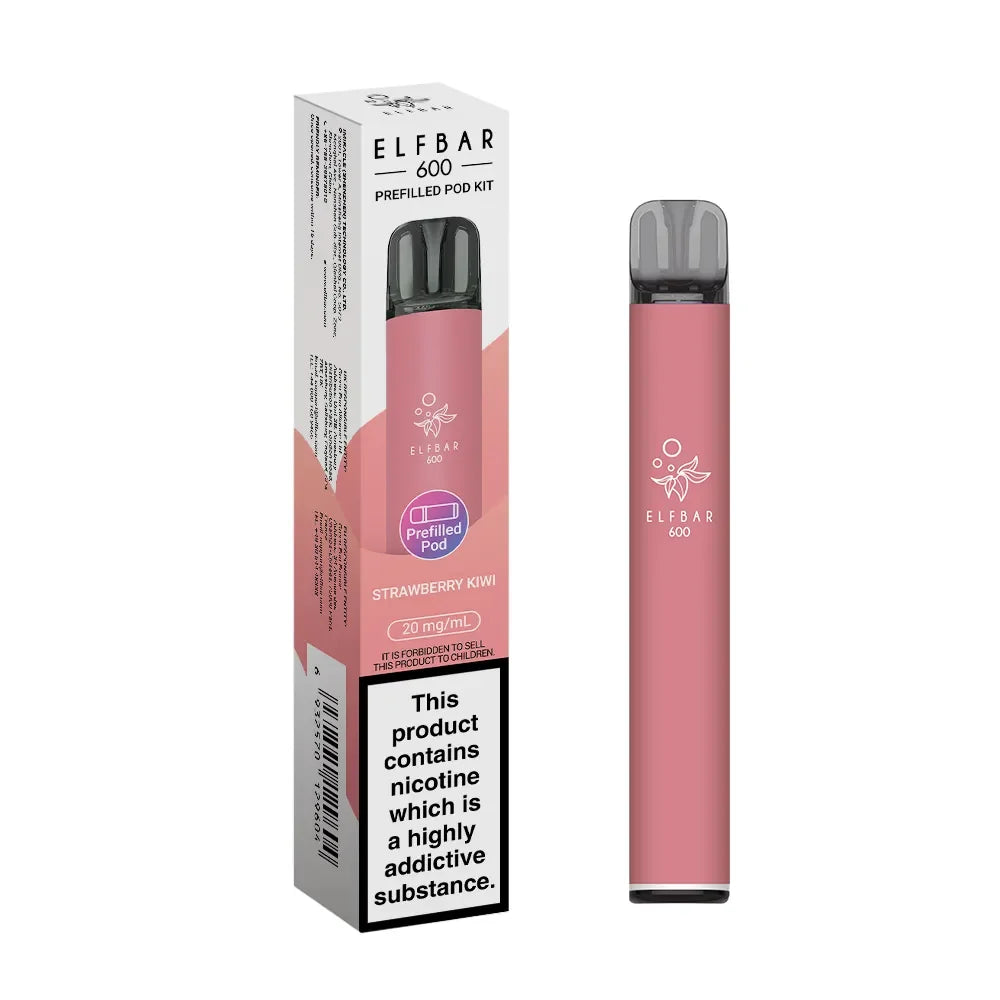 Elf Bar 600 Pod Vape Kit Strawberry Kiwi Flavour