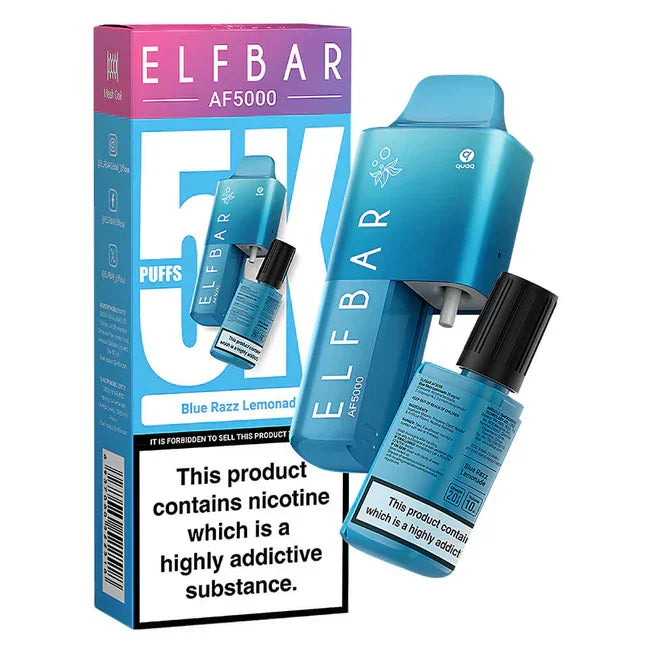Elf Bar AF5000 Disposable Vape Kit Blue Razz Lemonade Flavour