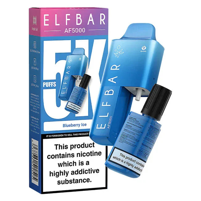 Elf Bar AF5000 Disposable Vape Kit Blueberry Ice Flavour