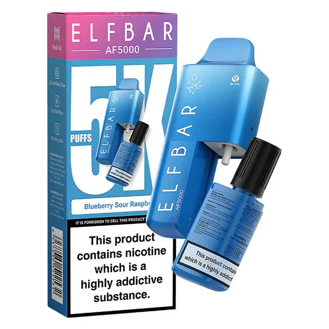 Elf Bar AF5000 Disposable Vape Kit Blueberry Sour Raspberry Flavour