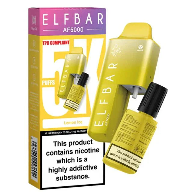 Elf Bar AF5000 Disposable Vape Kit Lemon Ice Flavour