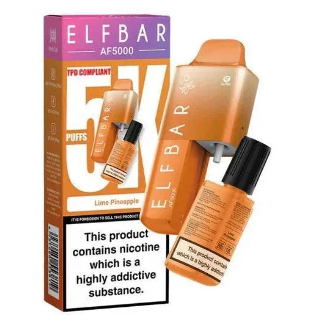 Elf Bar AF5000 Disposable Vape Kit Lime Pineapple Flavour