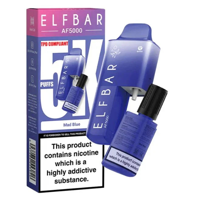 Elf Bar AF5000 Disposable Vape Kit Mad Blue Flavour