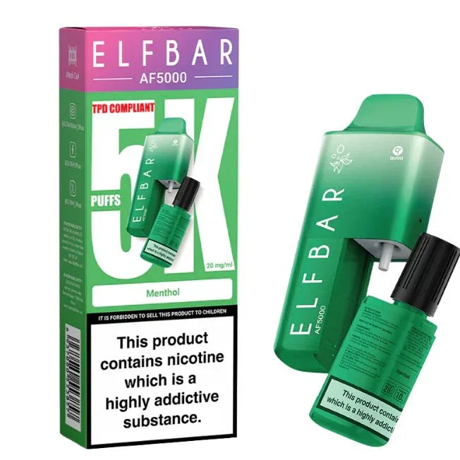 Elf Bar AF5000 Disposable Vape Kit Menthol Flavour