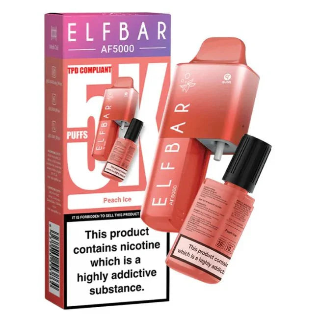 Elf Bar AF5000 Disposable Vape Kit Peach Ice Flavour