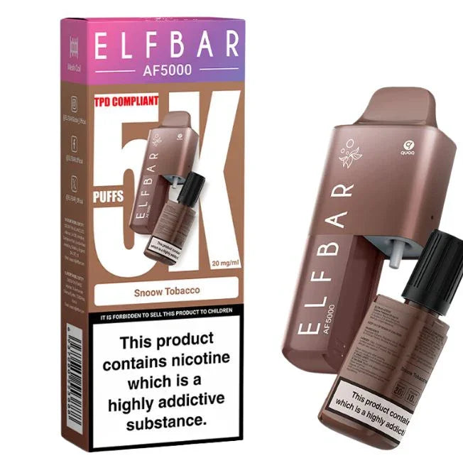 Elf Bar AF5000 Disposable Vape Kit Snoow Tobacco Flavour