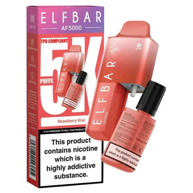 Elf Bar AF5000 Disposable Vape Kit Strawberry Kiwi Flavour